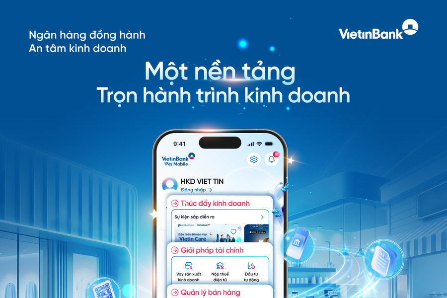 VietinBank ra mắt không gian số dành riêng cho hộ kinh doanh trên VietinBank iPay Mobile