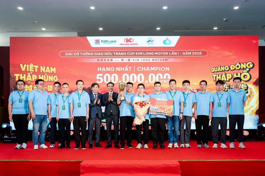 Giải cờ tướng giao hữu tranh Cúp KIM LONG MOTOR lần I: Kết nối hữu nghị - tỏa sáng tinh hoa cờ tướng