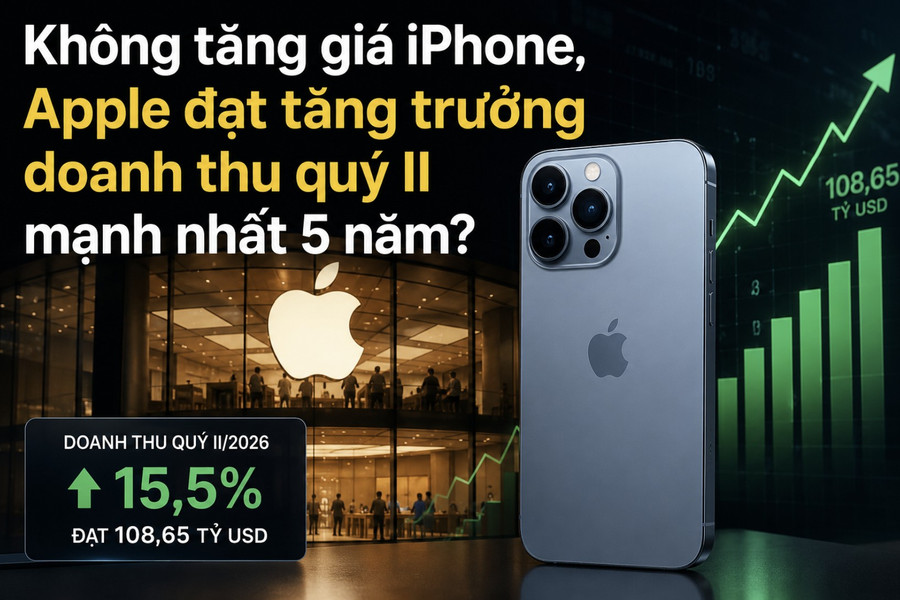Không tăng giá iPhone, Apple đạt tăng trưởng doanh thu quý II mạnh nhất 5 năm?