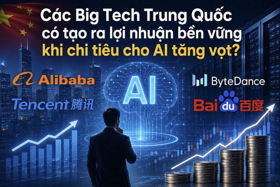 Các Big Tech Trung Quốc có tạo ra lợi nhuận bền vững khi chi tiêu cho AI tăng vọt?