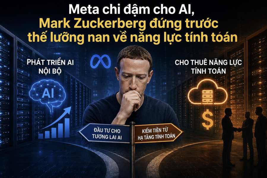 Meta chi đậm cho AI, Mark Zuckerberg rơi vào thế lưỡng nan về năng lực tính toán