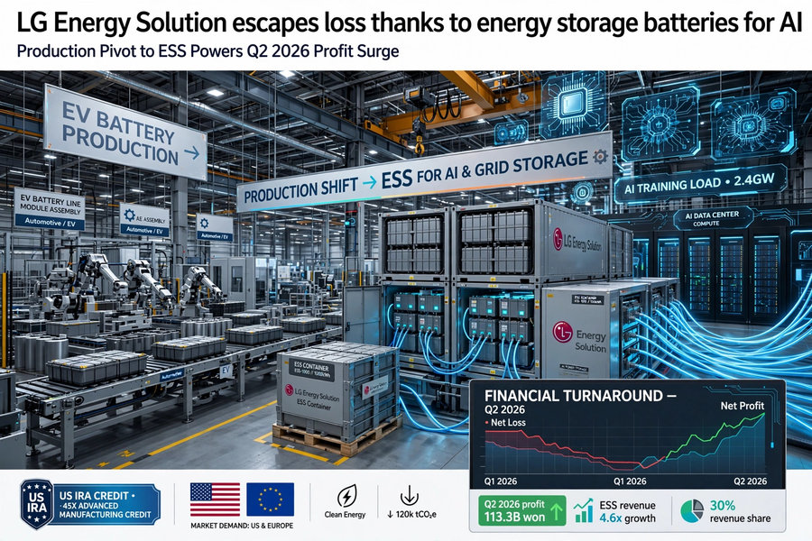 LG Energy Solution thoát lỗ nhờ pin lưu trữ năng lượng phục vụ AI