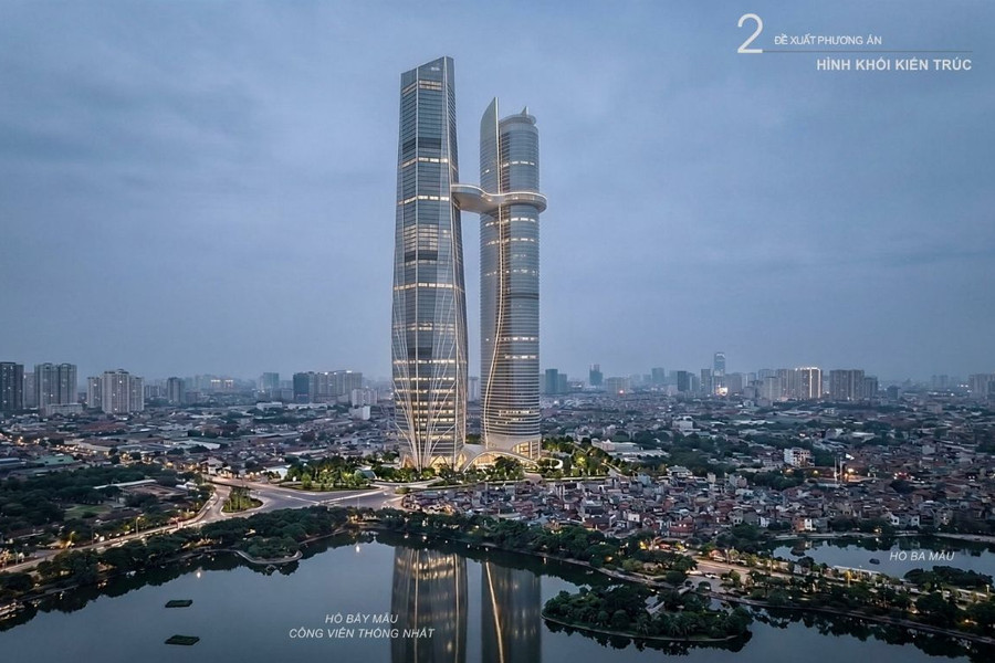 Đề xuất đầu tư xây dựng tháp đôi cao nhất thế giới Hanoi Twin Towers 99 tổng vốn 3,5 tỉ USD