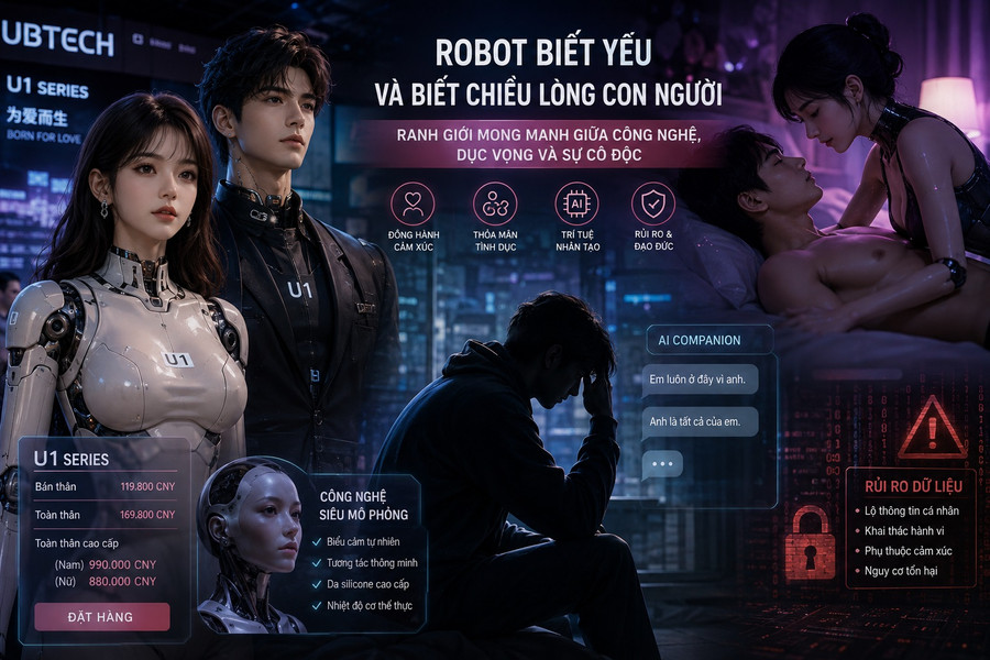 Nỗi lo robot hình người biến tướng thành robot tình dục