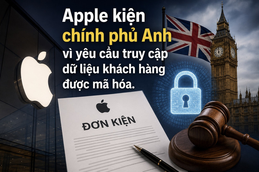 Apple kiện chính phủ Anh vì yêu cầu truy cập dữ liệu khách hàng được mã hóa