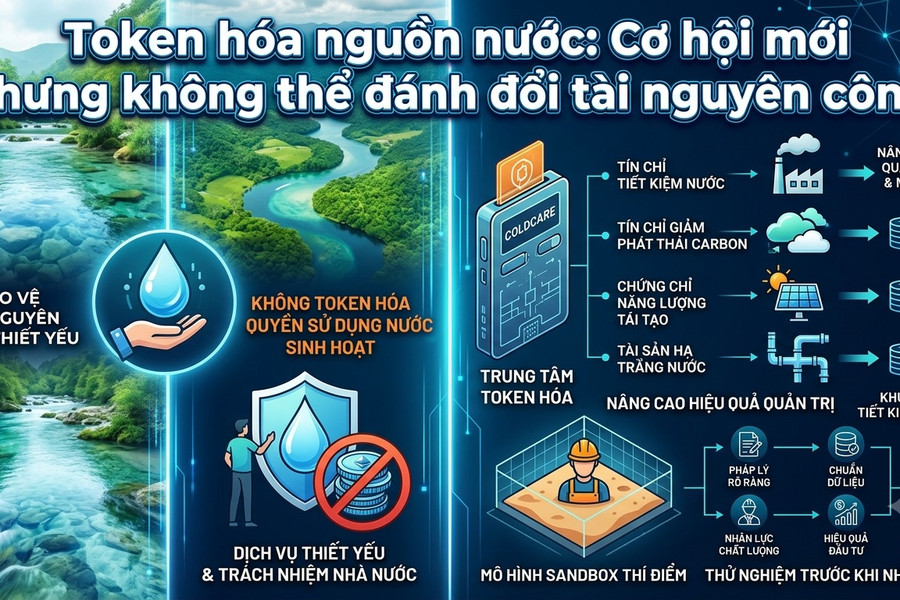Token hóa nguồn nước: Cơ hội mới nhưng không thể đánh đổi tài nguyên công