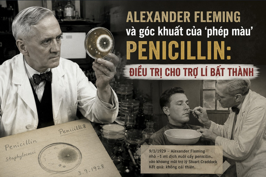 Alexander Fleming và góc khuất của ‘phép màu’ penicillin: Điều trị cho trợ lí bất thành