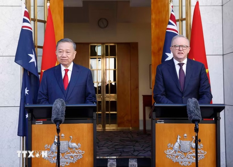 Tổng Bí thư, Chủ tịch nước Tô Lâm và Thủ tướng Australia gặp gỡ báo chí