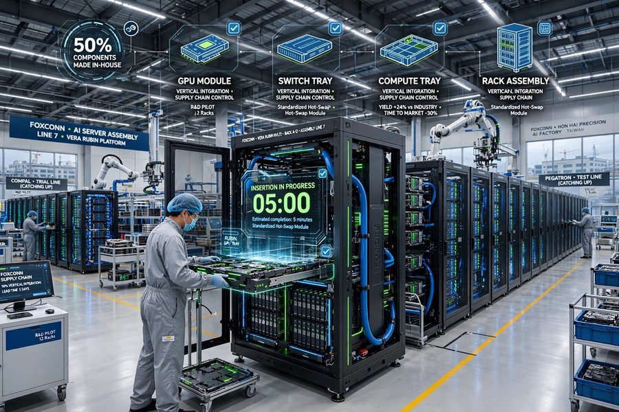 Foxconn có vũ khí gì trước đối thủ ngày càng nhiều trong cuộc đua máy chủ AI?