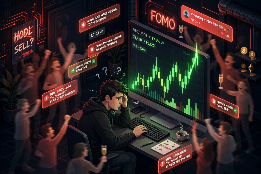 Giải mã tâm lí FOMO trong giao dịch tài sản mã hóa