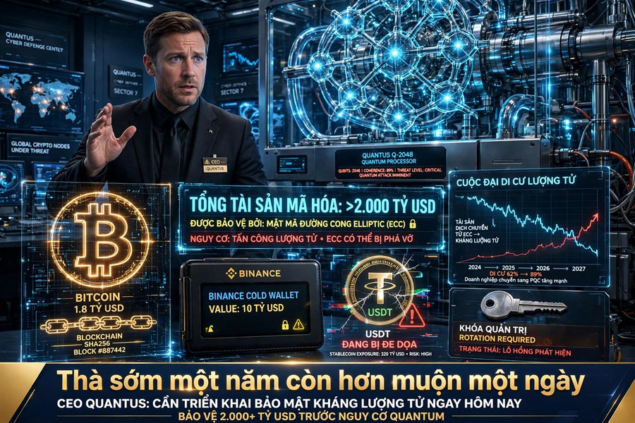 CEO Quantus cảnh báo tài sản mã hóa cần phòng vệ trước máy tính lượng tử